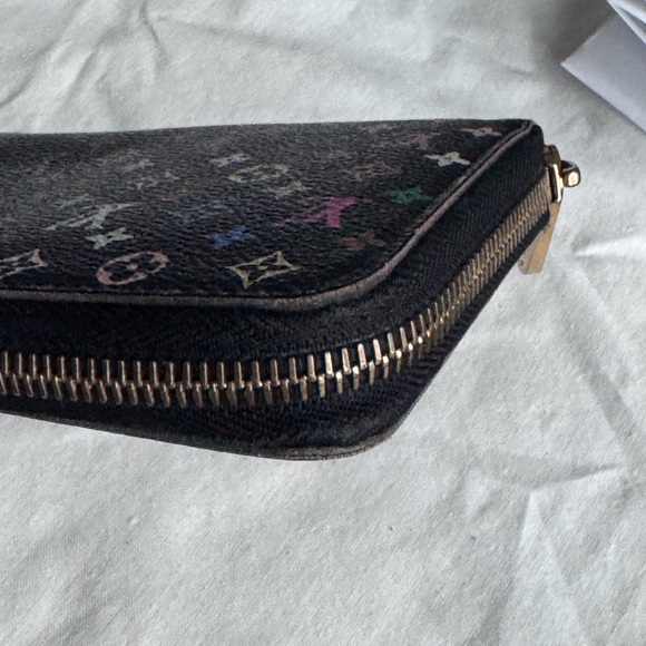 Louis Vuitton Black Multicolor Monogram Zip Wallet - Picture 11 of 13